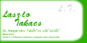 laszlo takacs business card